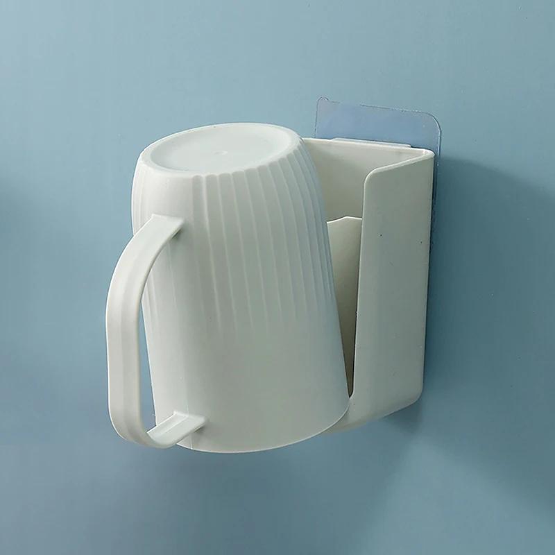 Toothbrush Holder Wall Mounted Mouth Toothpaste Dispenser Quick Draining Storage Squeezer Rack Bathroom Toothbrush Holder