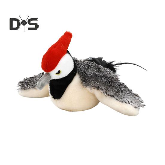 

Електрична іграшка для котів Плюшеві тварини-стимулятори з вібрацією та звуком чирікання Активована дотиком Інтерактивна іграшка-дражнилка для домашніх тварин Собаки E