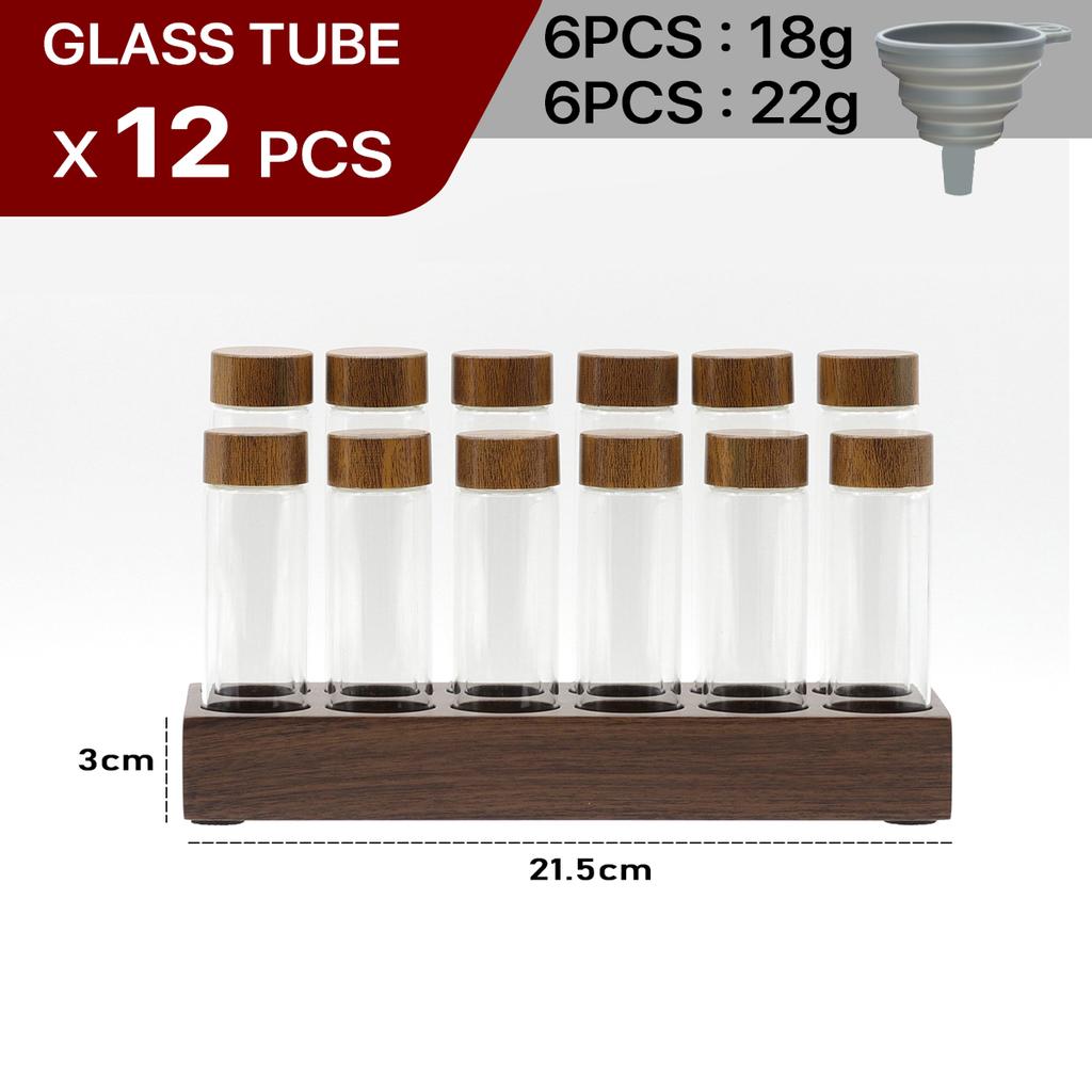 Kaffeebohnen Aufbewahrungsbehälter Präsentationsständer Walnuss Tee Dose Flasche Glas Espresso Kaffee Zubehör Werkzeug Barista Kaffeegeschirr Sets