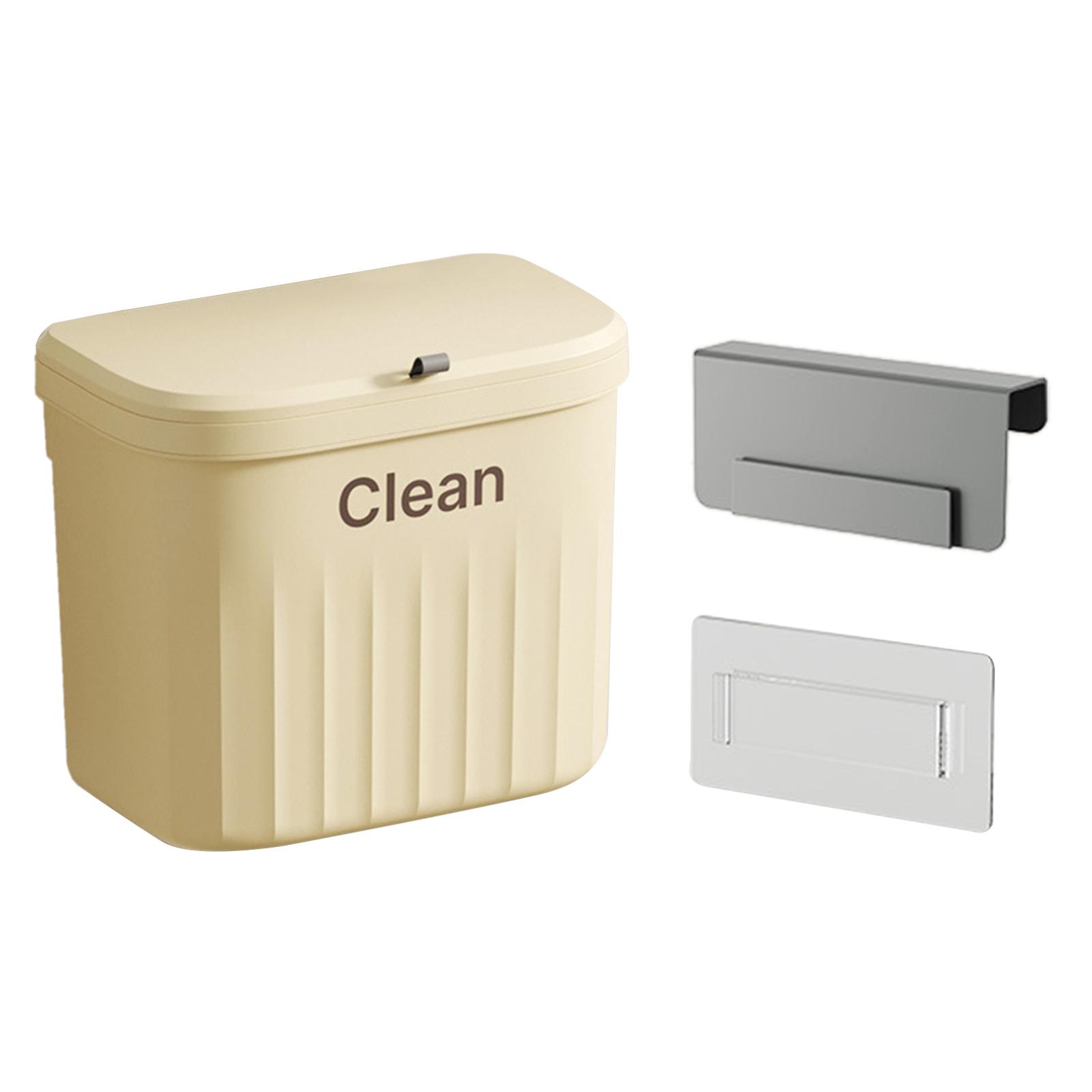 

8.5/12 л Настенное кухонное мусорное ведро Большой вместимости Кухонные мусорные ведра с крышкой Подвесное мусорное ведро для декора ванной комнаты S разноцветный