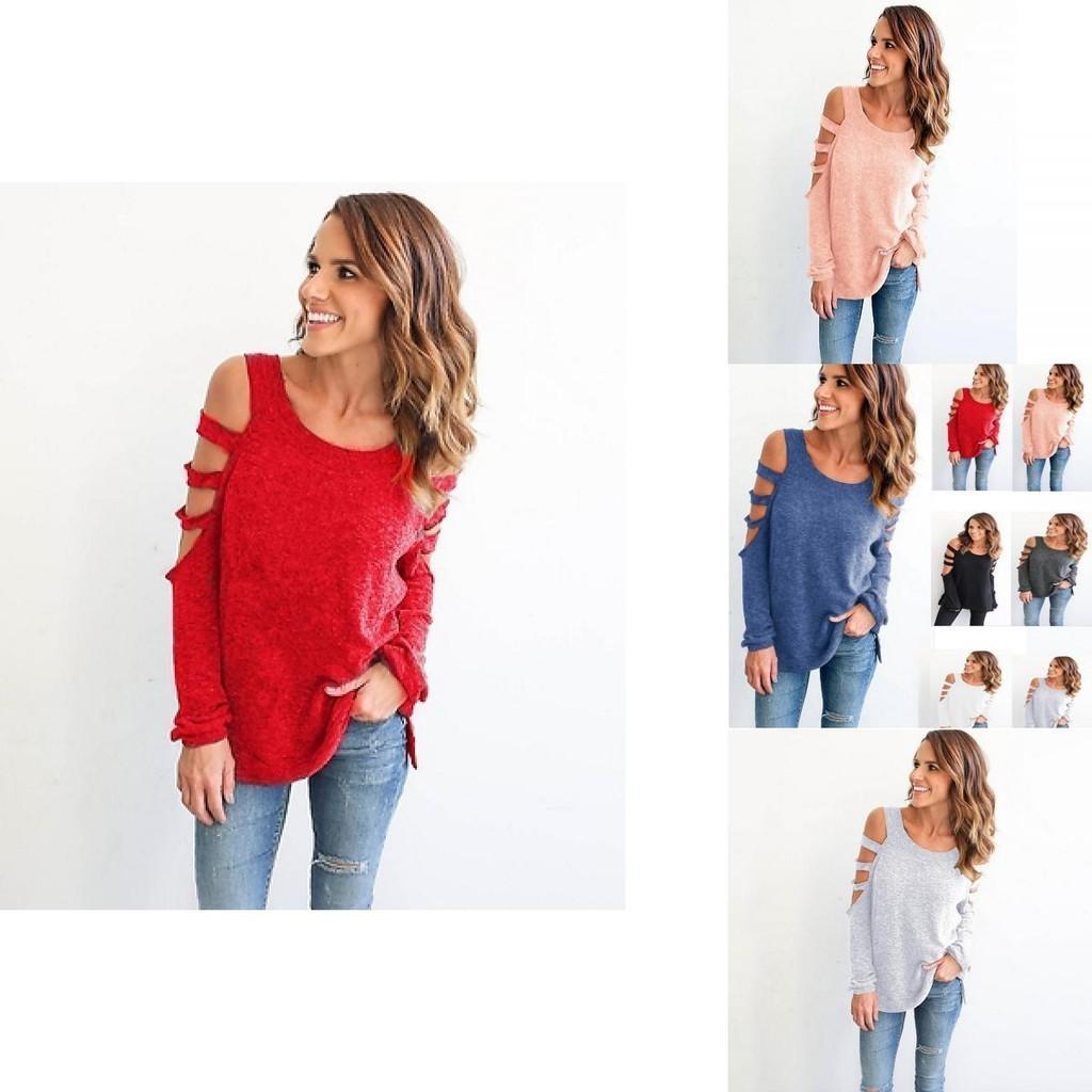 Women's Soft Breathable Long Sleeve Sexy Top T-shirt