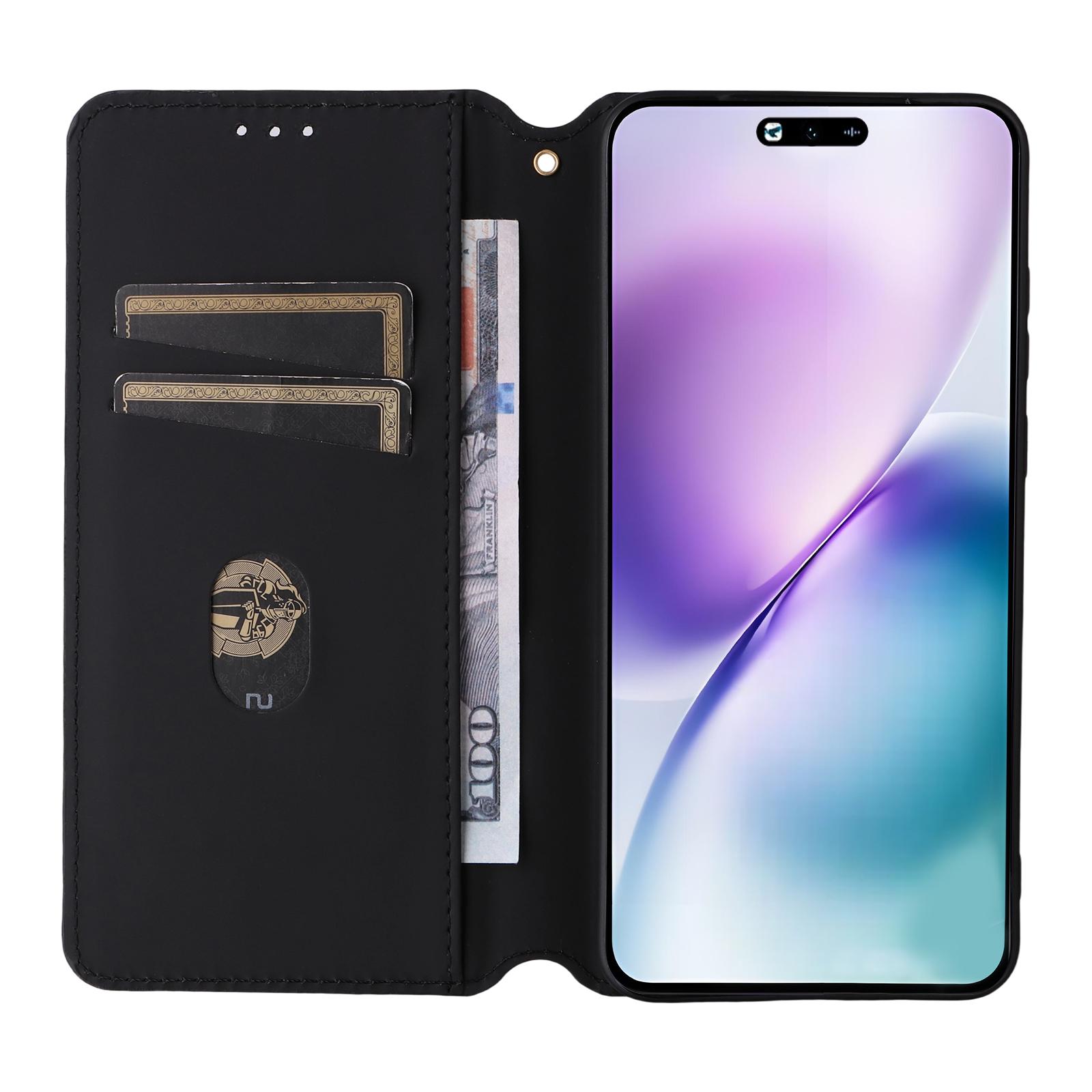

Leather Case for vivo X200s 5G Wallet Rhombus Imprinted Phone Cover Brown