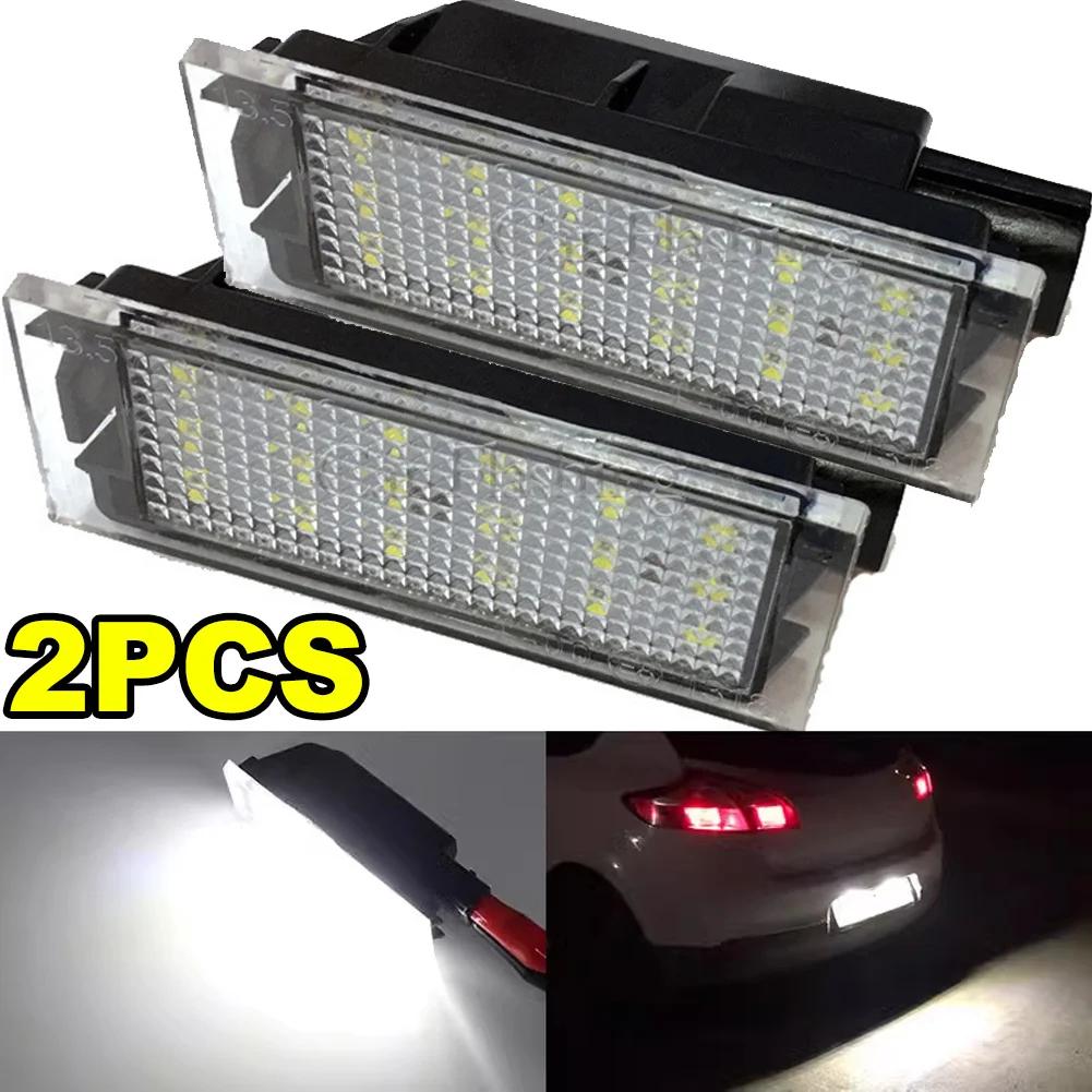 1/2PC Car Flashing Canbus Car LED Number License Plate Light For Renault Megane 3 Clio Laguna 2 Megane 3 Twingo Master Vel Satis