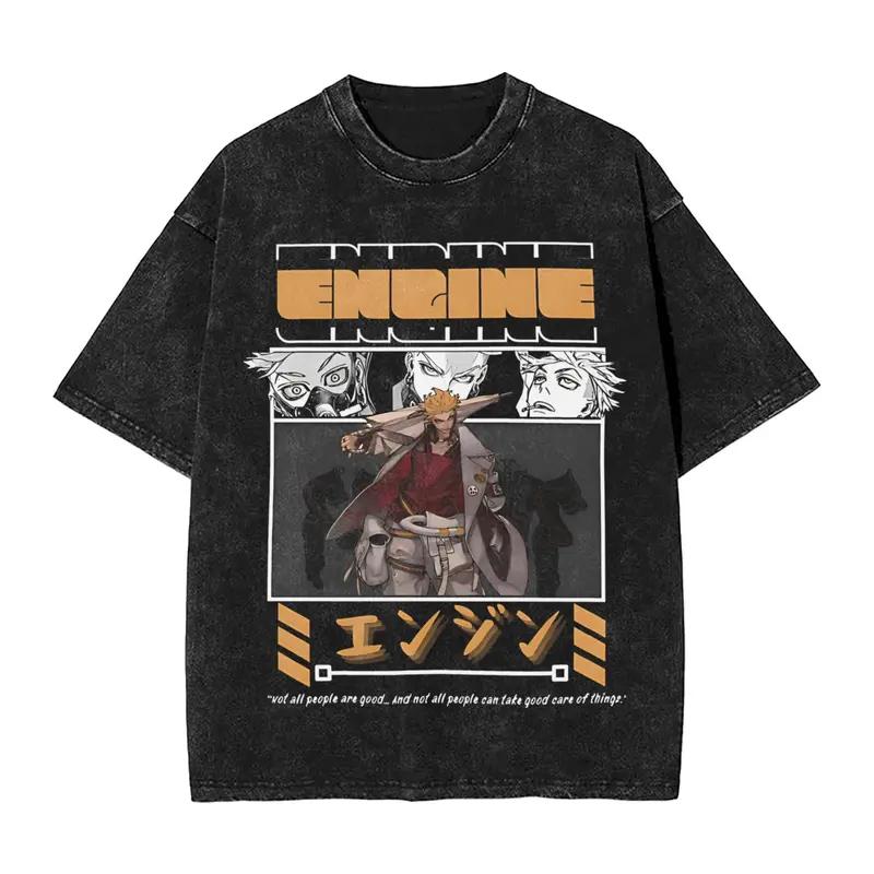 Rudo Gachiakuta Clothing Men Women Short Sleeve Manga T-shirts Vintage Washed T Shirt Casual Cotton Tee Harajuku Male Tshirt