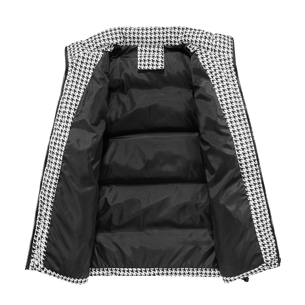 Jesienne i Zimowe Bawełniane Ubrania w Kratę, Style Jesienne i Zimowe, Gruba Bawełniana Kurtka dla Pary