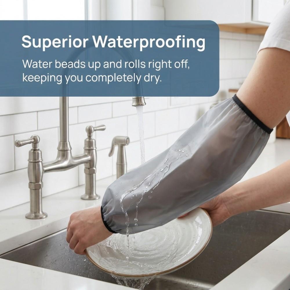 Waterproof Design Waterproof Oversleeves TPU Oilproof Oversleeves Forearm Protector Housework
