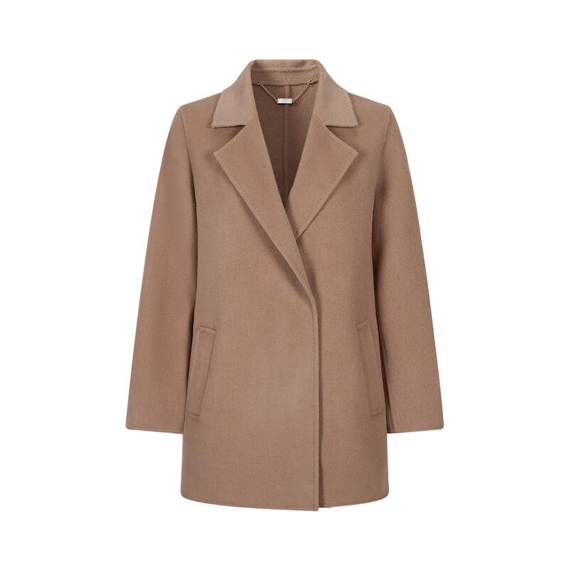 JUZUI Women's Classic Lapel 100% Wool Coat