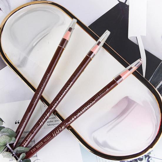 6Pcs Pull Cord Peel-off Eyebrow Pencil Waterproof Sweat-Proof Natural Long Lasting Smudge-proof Women Microblading Brow Pencil