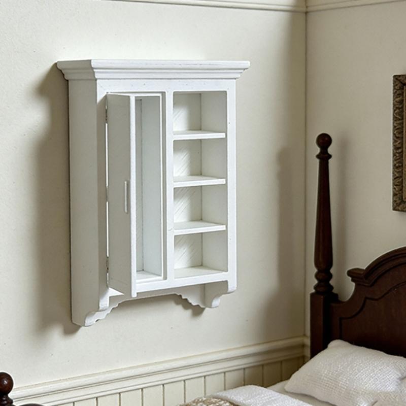 Elegant Miniature Wall Cabinet Model Figure For 1/12 Doll House Display Accessories And Living Room Scene Decoration