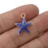 10Pcs Silver Plated Enamel Starfish Charms Pendant For Jewelry Making Earrings Bracelet Necklace Accessories Diy Craft 20X18Mm