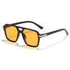 2026 Retro Double Bridge Pilot Sunglasses For Men And Women Tortoiseshell Frame Trendy Oversized Shades For Street Style KJ145