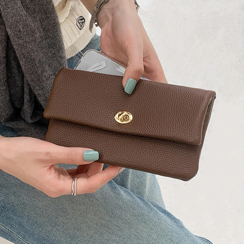 Stylish Women Wallets Long Hasp PU Leather Purses Portable Money Bag Solid Color Simple Multifunctional Coin Holder Fashionable Ladies Purse