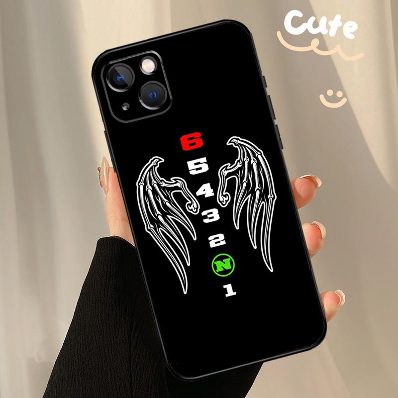 1N23456 Motorcycle Phone Case For iPhone 16 15 14 Pro Max 11 12 13 Pro Max Mini XR 16e 15 16 Plus Soft Cover