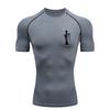 Gothic Ghost Design  Men's Sports T-shirt Training Fitness Compression Workout T-Shirt Athletic Tees