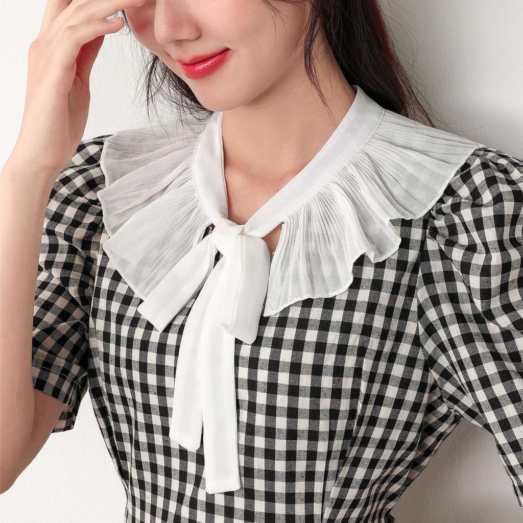 Koronkowa Kwiatowa Fałszywy Kołnierz Letnia Sukienka Koszula Odpinany Kołnierz Ozdobny Odpinany Ubranie Owija Ramiona Fałszywy Kołnierz Peleryna