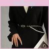 Elegant Black Layered Pearl Chain Waist Belt Accessory For Women's Outfits
