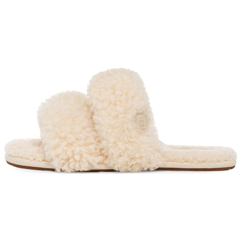 New UGG Maxi Curly Scuffetta Slippers 'Cozy Minimalist Beige' Women's 1130837-CYNT