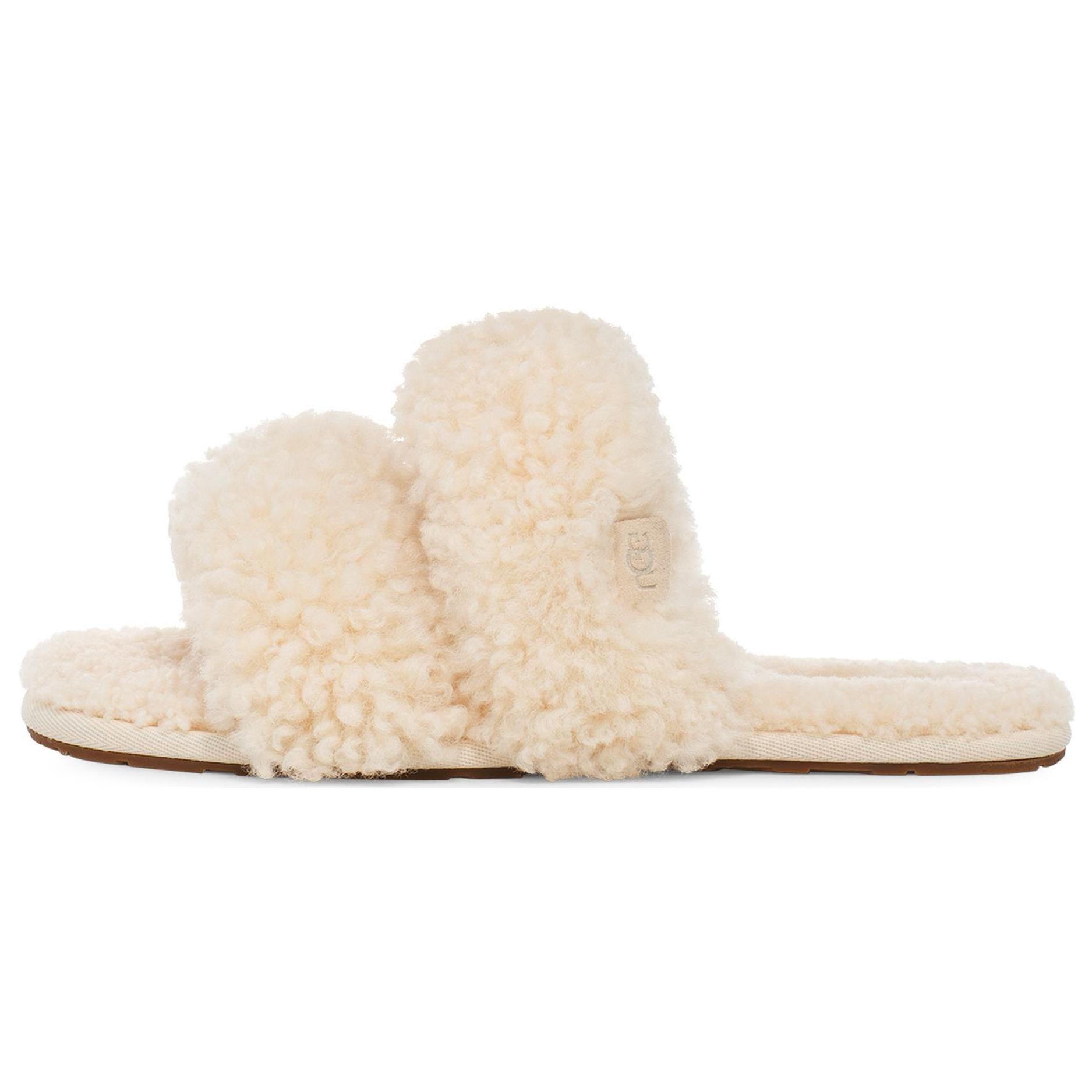 

New UGG Maxi Curly Scuffetta Slippers Cozy Minimalist Beige Women s 1130837-CYNT 36