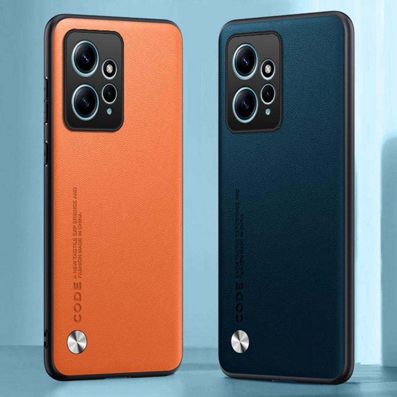 Luxury PU Leather Case For Xiaomi Redmi Note 12 4G Back Cover Matte Silicone Full Protection Phone Case For Redmi Note12 Coque