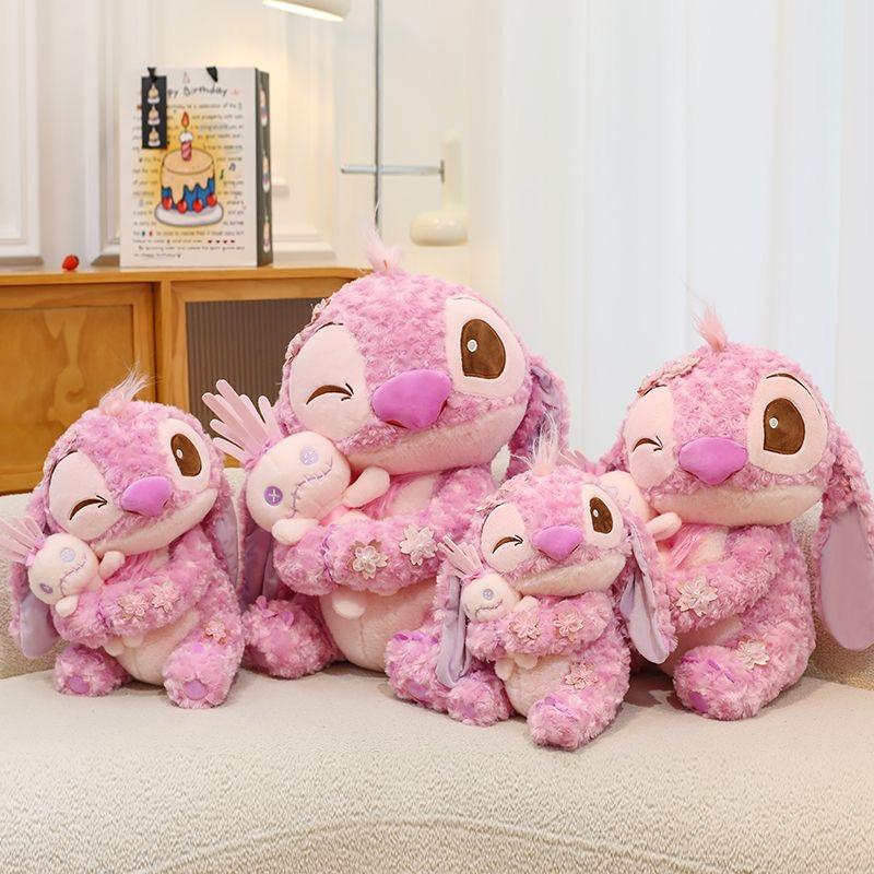 Stitch Sakura Limited Series Plush Toys Kawaii Sleep Companion Doll Soft Comfortable Home Cartoon Ornament Creative Gifts