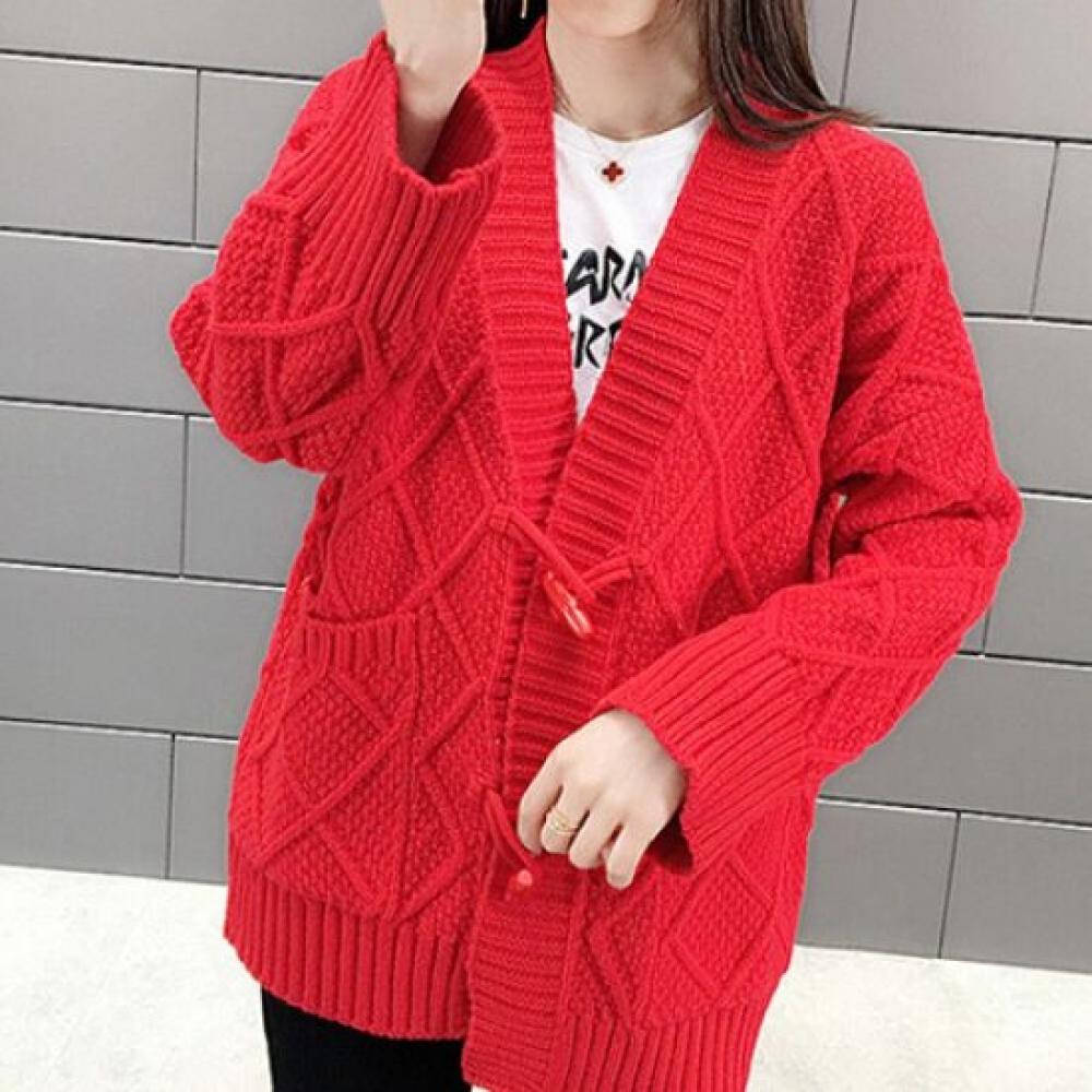 Navava Button Long Sleeve Knit Cardigan Nk1953