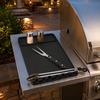 Silikon BBQ Grill Seitenablagenmatte Hitzebeständig Rutschfest Langlebiger Oberflächenschutz für Outdoor-Kochzubehör