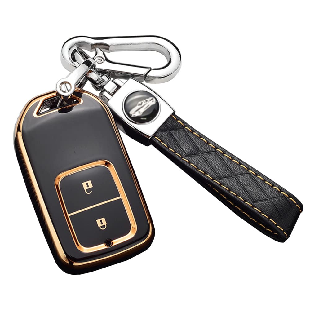 

Honda Remote Key Key Key TPU Compatible with Honda Smart Car Black [ontto] Case, Cover, Holder, Stylish, Non-Slip, Material, Fit, Jade, Freed,