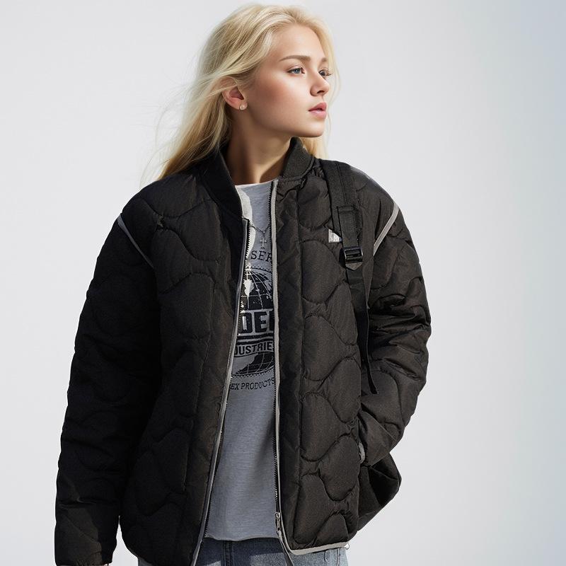 

Зимняя женская куртка-бомбер 2024 года, новая женская утепленная хлопковая куртка, женская повседневная толстовка с ромбом, женская стеганая куртка XXL