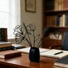 Künstliche Blumen mit langem Stiel für DIY-Blumenarrangements Schwarze Metallblumen Dekorative Gartenstecker Metall-Hofkunst