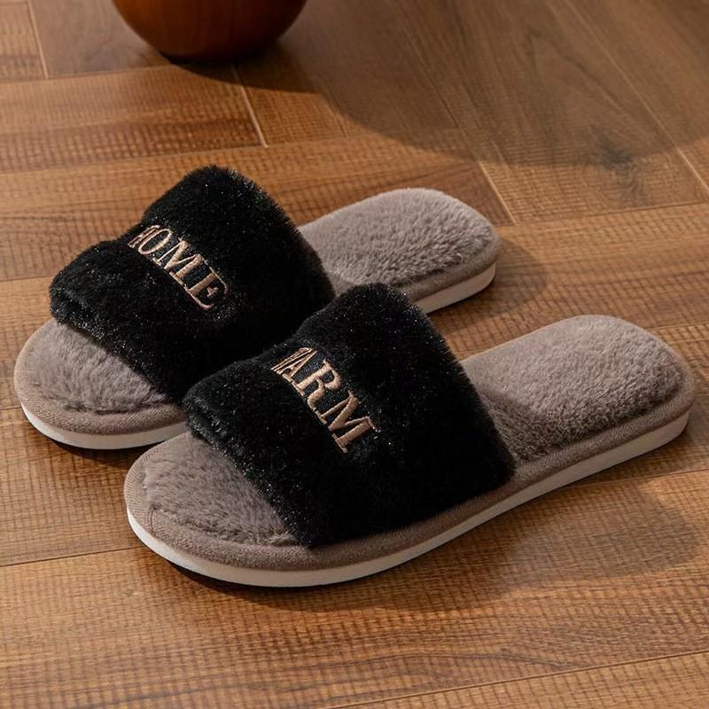 Cat cotton slippers women's autumn and winter home indoor universal soft bottom non-slip silent warm cartoon fluffy slippers
