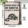 Vintage Lazy Cat Tin Sign Sometimes I Need The Whole Day To Do Nothing Rustic Metal Wall Art 12x8 Inch