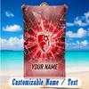 Beach Towel Custom Name Text, Quick Dry Large Towel For Beach HomeBournemouth Football