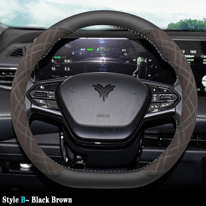 Suede Car Steering Wheel Cover for NETA U 2019 2020 2026 2026 2026 2026 2026 Anti Slip Decoration Handle Wrap Steering-Wheel