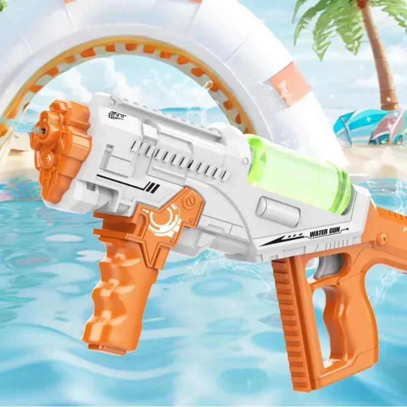 Electric Large Capacity  Water Gun Automatic High Speed Continuous Discharge Water Gun With Lights Children'S Water Toys Game