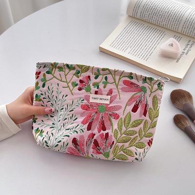 Bolsa Portátil de Maquillaje y Cuidado de la Piel de Gran Capacidad y Estilo Fresco