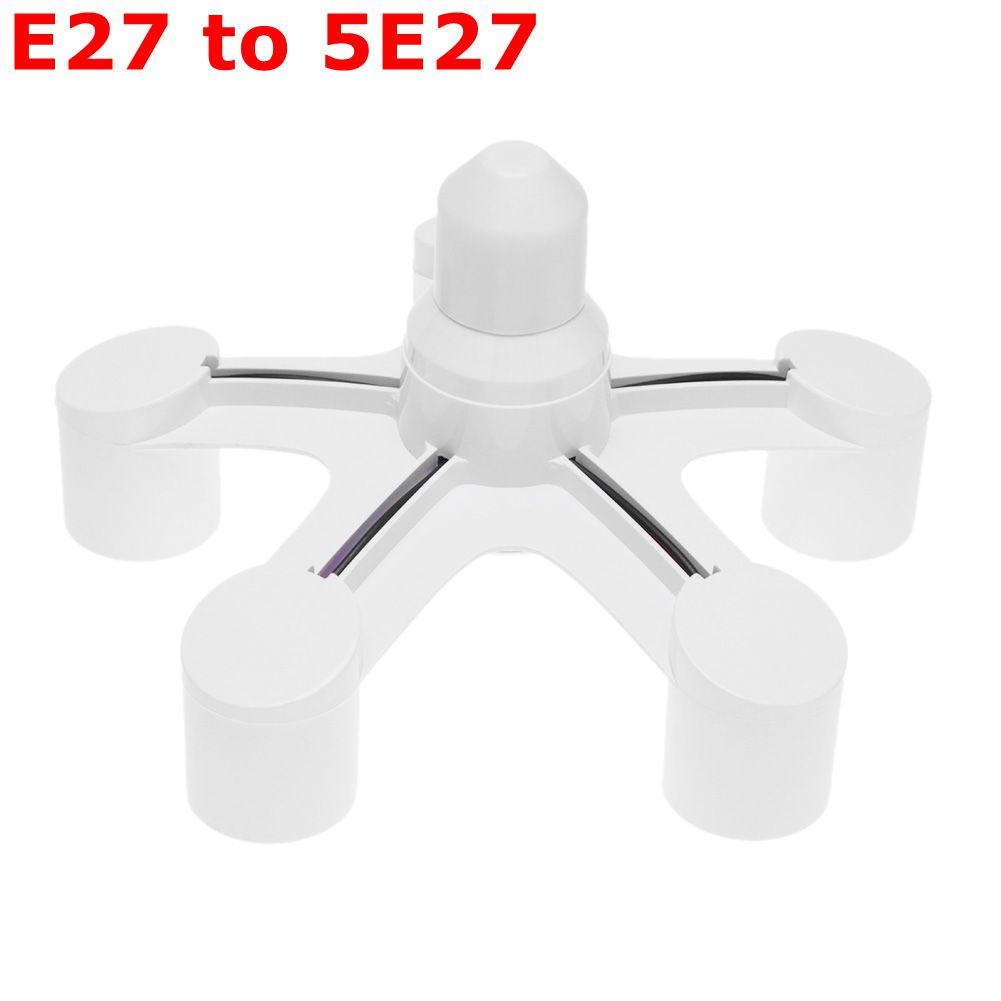 E27 LED Base Bulb Base E27 Socket E27 to 2/3/4/5/6 Bulb Head Light Socket Adapter Splitter Converter Screw Induction Lamp Holder