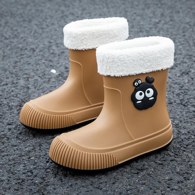 Women's short rain boots new cartoon pattern rain shoes outdoor water shoes fashionable and lightweight waterproof and non-slip