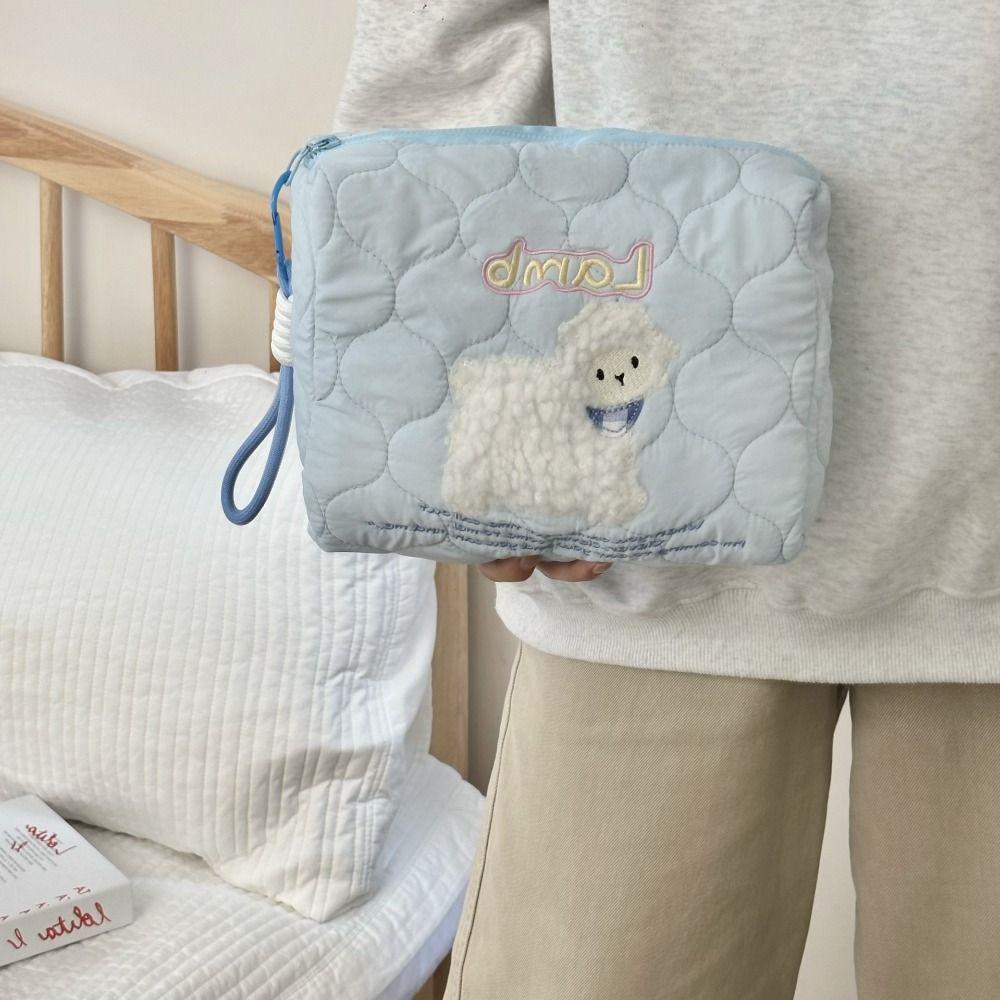 Puppy Cartoon Makeup Bag Multifunctional Toiletry Organizer Wash Bag Embroidery Cosmetic Bag Girls