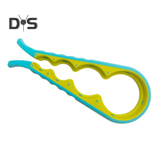 

Артритный зажим для бутылок 4-в-1 Нескользящая резиновая ручка Консервный нож Инструмент для снятия крышек с банок Инструмент для слабых рук Пожилые люди Кухонный гаджет для всех возрастов синий