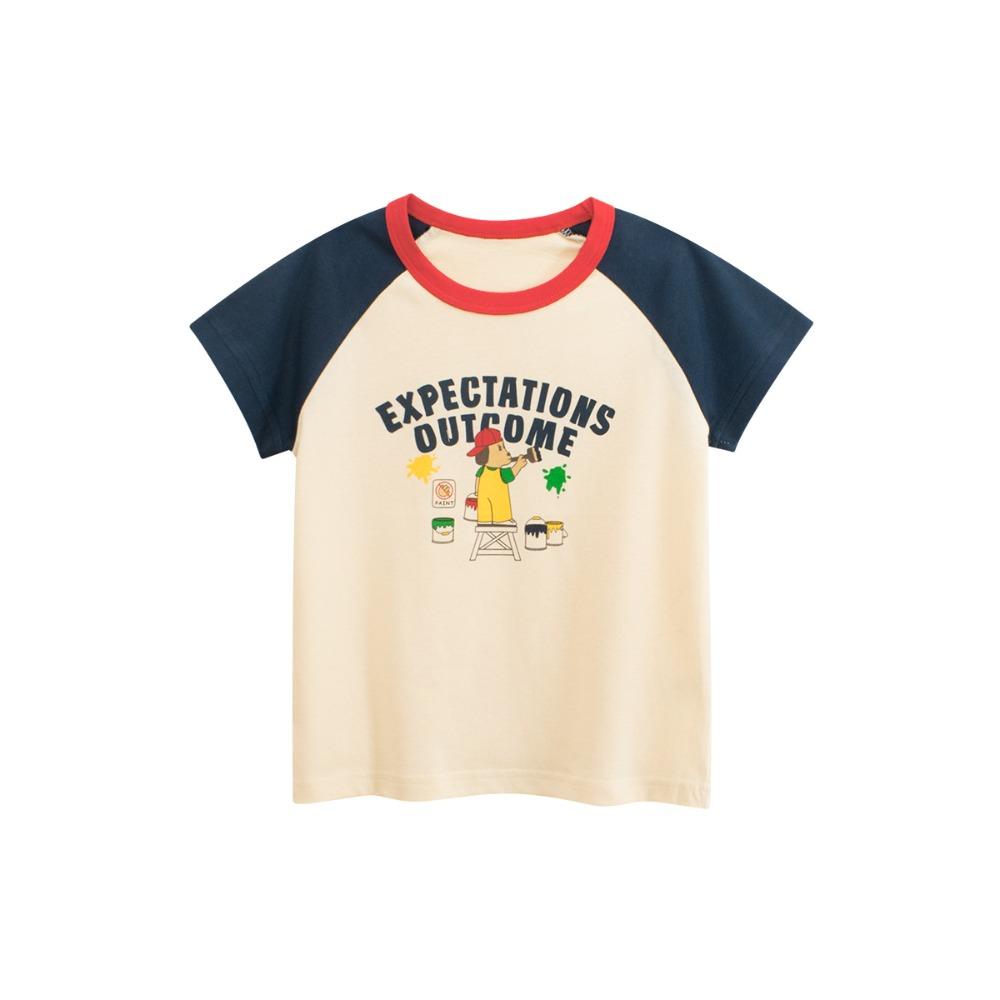 Летние детские футболки с коротким рукавом, детские топы и футболки с мультяшным принтом 100