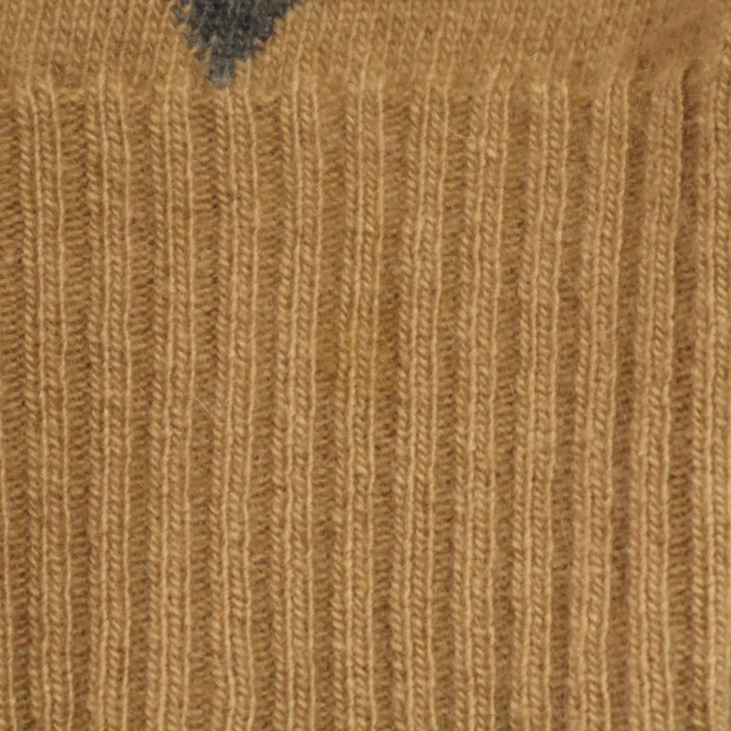 Dunhill Made in Scotland 100% cashmere Argyle Pattern Long sleeve V neck sweater Men's Used