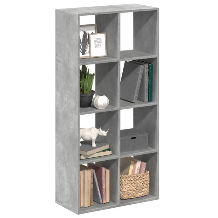 VidaXL Étagère séparatrice de pièce gris béton 69,5x29x137,5 cm, étagère, étagère à livres, étagère de rangement, 858024