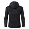 Pull à capuche pour homme, veste décontractée en tricot à carreaux, empilée et épaissie, nouveau cardigan d'automne et d'hiver