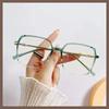Vintage Women Glasses Anti Blue Light Metal Frame Oversized Square Eyewear Trend Optical Computer Eyeglasses