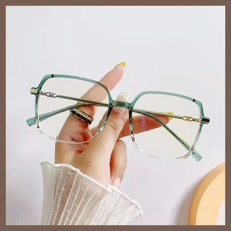 

Classic Vintage for Women s Eyeglasses Anti-blue Light Metal Framed Oversized Square Eyewear Trend Optical PC Eyeglasses