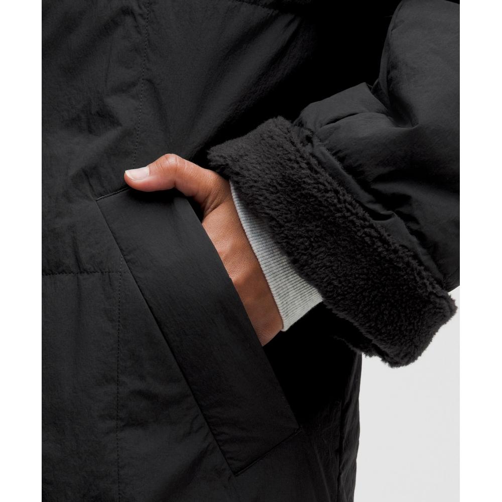 Lululemon Fleece Lined Insulated Long Coat Black