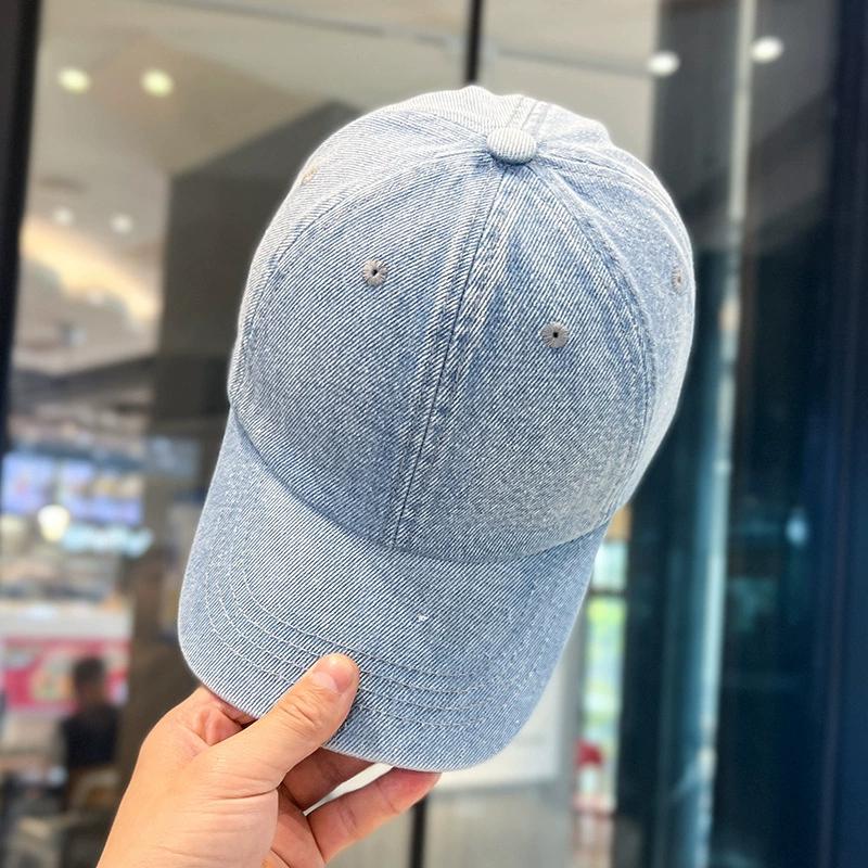Hip Hop Denim Baseball Cap For Women Men Solid Color Snapback Adjustable Sunshade Hat JK Solid Y2K Korean Girl Dad Trucker Caps KTY