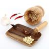 Bamboo Mortar and Pestle Set, Garlic Grinder, Herb Spice Masher, Seasoning Crusher, Kitchen Tool for Mash Spices Pepper