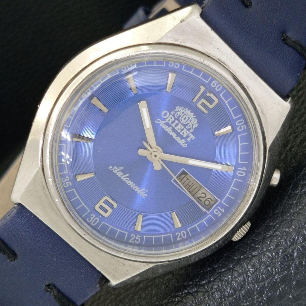 

АВТОМАТИЧЕСКИЕ ВИНТАЖНЫЕ ЧАСЫ ORIENT 46941 ЯПОНИЯ МУЖСКИЕ С СИНИМ ЦИФЕРБЛАТОМ a500705-5 R154-a500705