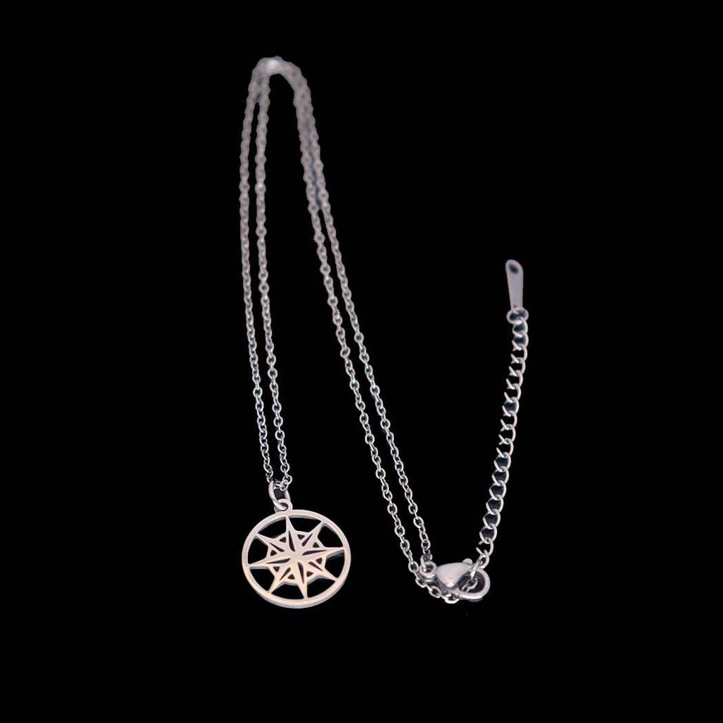 Stainless Steel Star Pendant Necklace with Snake Chain - Versatile Fashion Accessory for Women